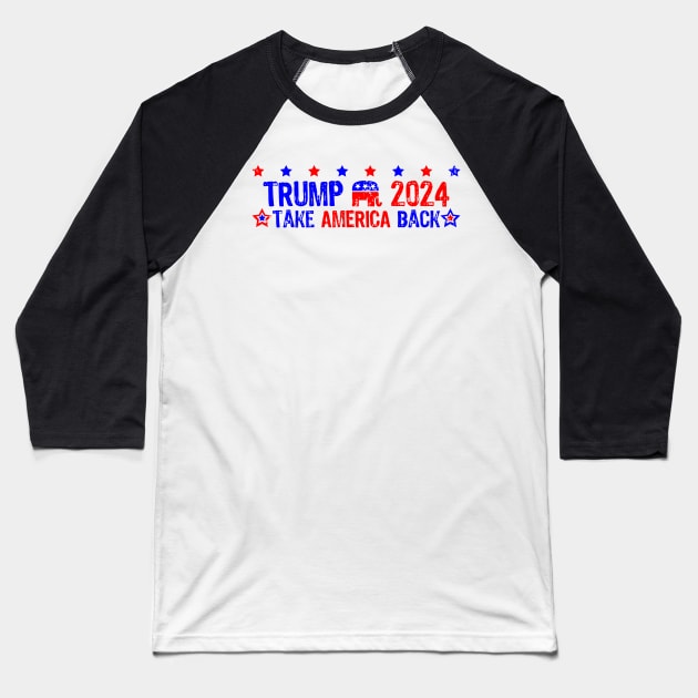 Trump 2024 Baseball T-Shirt by MZeeDesigns